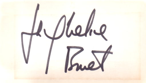Autogramm von JACQUELINE BISSET